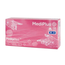 Рукавиці M "MediPlus" рожеві,  нітрілові, нестерильні, неприпудрені, 50 пар