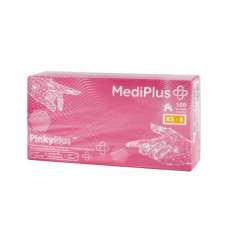 Рукавиці XS "MediPlus" рожеві, нітрілові, нестерильні, неприпудрені, 50 пар