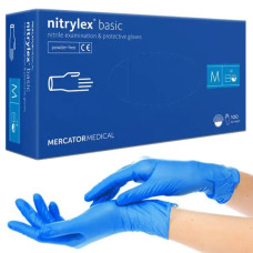 Рукавиці M "Nitrylex Basic", нітрілові, нестерильні, неприпудрені, 50пар