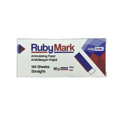 Артикуляційний папір RubyMark 80 мк 144 шт blue/red