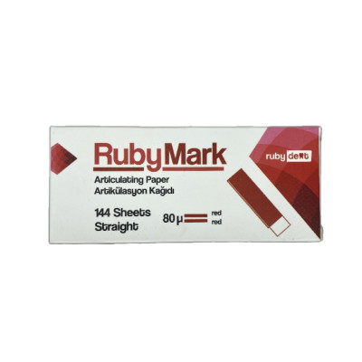 Артикуляційний папір RubyMark 40 мк-прямий-144 шт червоний