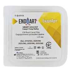 Машинні файли, Ендодонтичні ротаційні файли EndoArt Smart Gold Kit 25 mm (019/08), (016/02), (020/04), (025/04), (030/04), (035/04)