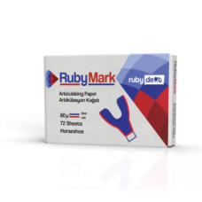 Артикуляційний папір RubyMark 80 мк-ПІДКОВА-72 шт Червоний/синій
