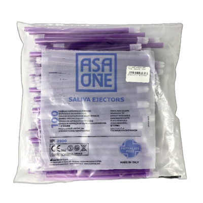 Слиновідсмоктувачі "ASA Dental", лавандові, 100шт