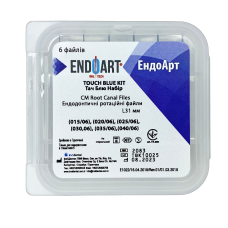 Машинні файли, Ендодонтичні ротаційні файли EndoArt Touch Blue Kit 31 mm (015/06), (020/06), (025/06), (030/06), (035/06), (040/06)