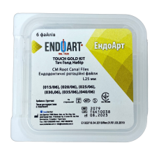 Машинні файли, Ендодонтичні ротаційні файли EndoArt Touch Gold Kit 25 mm  (015/06), (020/06), (025/06), (030/06), (035/06), (040/06)