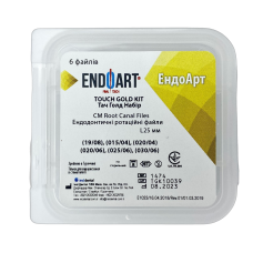 Машинні файли, Ендодонтичні ротаційні файли EndoArt Touch Gold Kit 25 mm (19/08), (015/04), (020/04), (020/06), (025/06), (030/06)