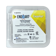 Машинні файли, Ендодонтичні ротаційні файли EndoArt Touch Gold Kit 31 mm (19/08), (015/04), (020/04), (020/06), (025/06), (030/06)