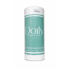 Серветки в рулоні Doily® 20х20 см (100 шт/рул) зі спанлейсу 40 г/м2 Текстура: гладка